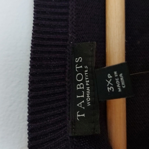 NWT Talbots Llama Sweater Embellished Cotton Blend Size 3X Petite - Picture 5 of 7